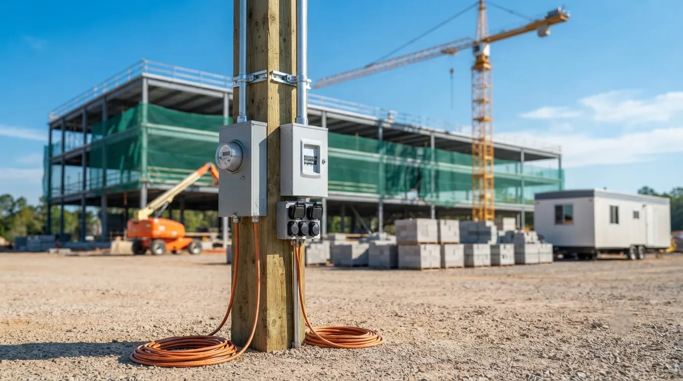 Temporary Power Pole in Commerce City, CO